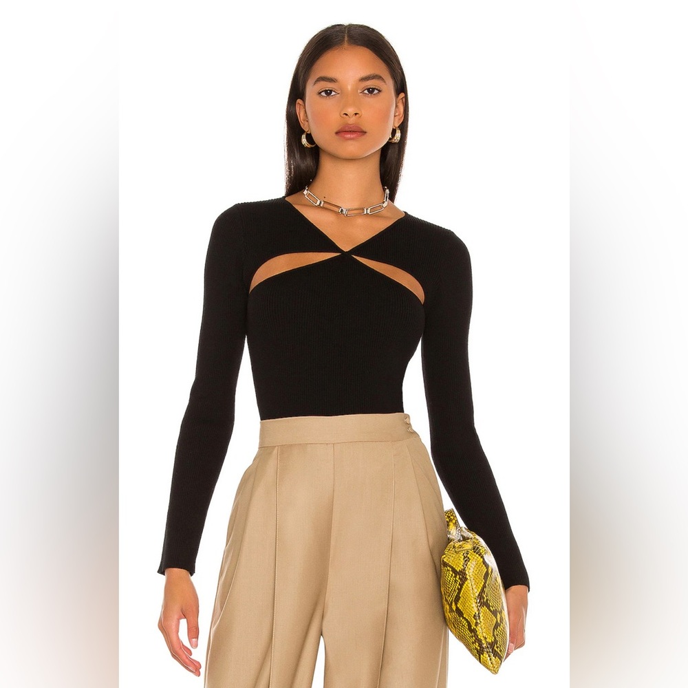 LINE & DOT Halo Cut Out Sweater Top